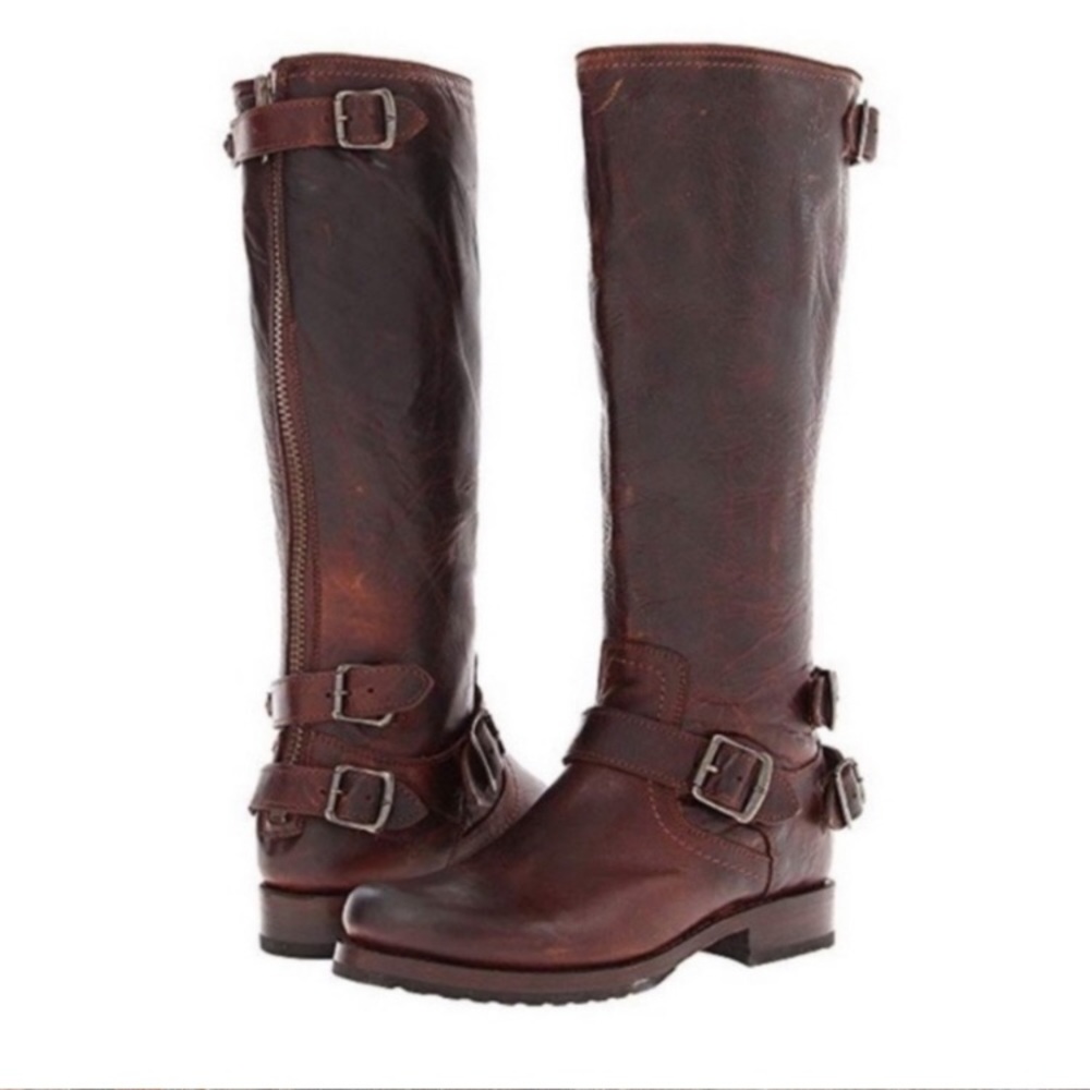 Frye Veronica Back Zip Tall Leather Boots